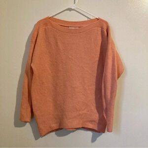 Anthropologie Peach Boatneck Sweater, Size Medium